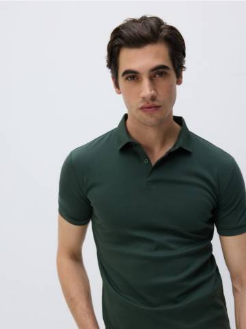 Reserved - MEN`S POLO - темно-зелений - 855DI-79X Reserved - MEN`S POLO - темно-зелений - 855DI-79X