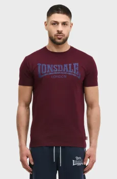 Мужская бордовая футболка LOGO KAI Бордовый L Lonsdale 111132