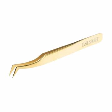 Пинцет Lash Secret L, золото, 1 шт (m000206) Пинцет Lash Secret L, золото, 1 шт (m000206)