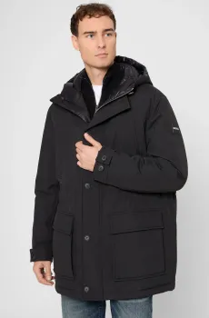 Мужская черная пуховая парка Черный 48 BOSS 50540472;001