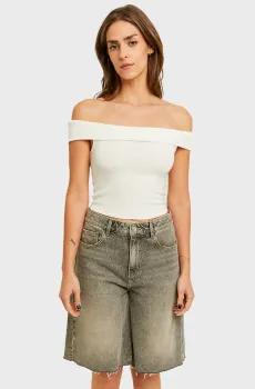 Женские серые джинсовые шорты Серый 36 Tally Weijl SSHDEJORDA