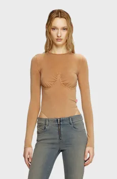 Женское бежевое боди T-FINNE-Q2 Бежевый S Diesel A17608 0QMAT