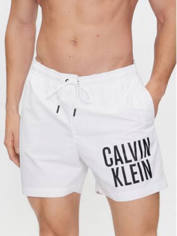 Calvin Klein Swimwear Шорти для плавання Medium Drawstring-Nos KM0KM00739 Білий Regular Fit Calvin Klein Swimwear Шорти для плавання Medium Drawstring-Nos KM0KM00739 Білий Regular Fit
