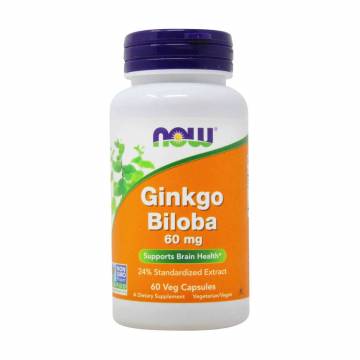 Гинкго Билоба NOW Foods Ginkgo Biloba 60 мг, 60 капсул Гинкго Билоба NOW Foods Ginkgo Biloba 60 мг, 60 капсул
