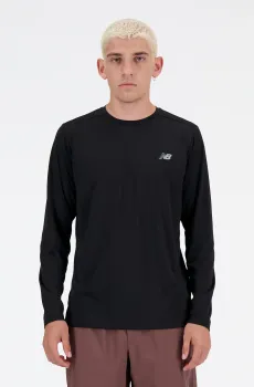 Мужской черный лонгслив Essentials Черный XXL New Balance MT41225BK