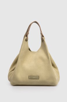 Зеленая замшевая сумка-тоут Dua