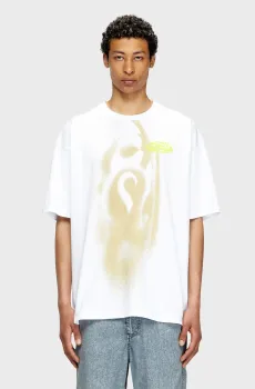 Мужская белая футболка Белый M Diesel A18659 0AGRI