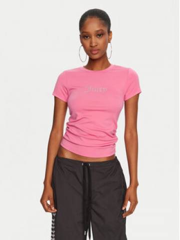 Juicy Couture Футболка Dot Ruched JCWCT24311 Рожевий Slim Fit Juicy Couture Футболка Dot Ruched JCWCT24311 Рожевий Slim Fit