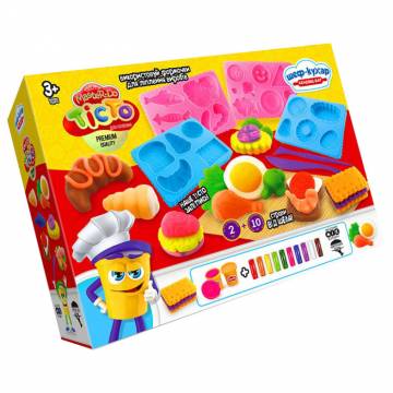 Тісто для ліплення Danko toys Шеф-кухар Сендвіч-бар з формочками (TMD-17-03U) Тісто для ліплення Danko toys Шеф-кухар Сендвіч-бар з формочками (TMD-17-03U)