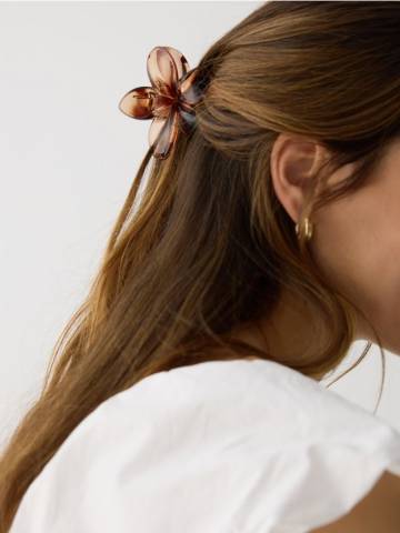 Reserved - Затискач для волосся - коричневий - 829CO-88X