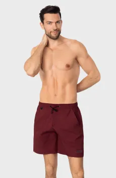 Мужские бордовые плавательные шорты Бордовый M MARC&ANDRE MS26-08