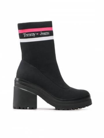 Tommy Jeans Ботильйони Knitted Boot EN0EN02061 Чорний Tommy Jeans Ботильйони Knitted Boot EN0EN02061 Чорний