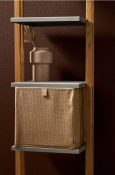 Кошик для зберігання з плетеним фронтом - коричневий