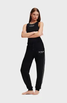 Женские черные брюки HOTEL KARL SWEATPANTS Черный XL Karl Lagerfeld 246W2108