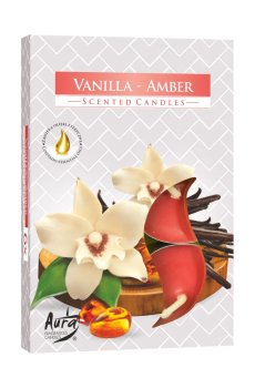 Ароматическая свеча Bispol Scented Candle Vanilla-Amber, 6 шт (p15-355 a6)