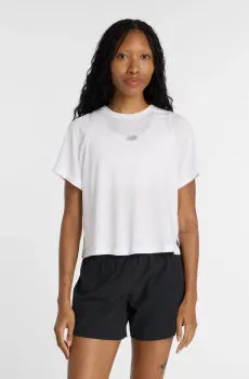 Женская белая футболка Infinity Propel Белый L New Balance WT61A31KWT