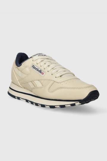 Кожаные кроссовки Reebok цвет бежевый Кожаные кроссовки Reebok цвет бежевый