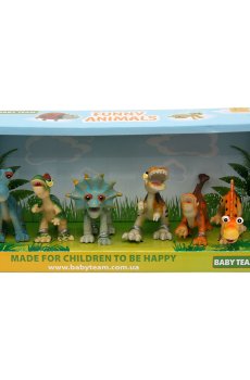 Детский набор игрушек-фигурок Baby Team Динозавры, от 3 лет, 12*28.5*11 см, 6 шт (8832)