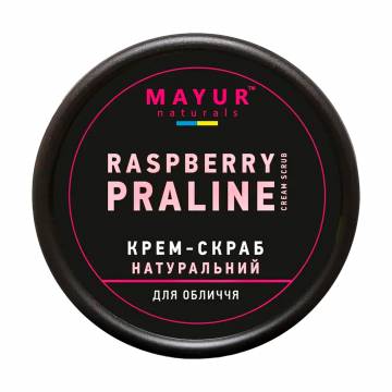 Натуральный крем-скраб для лица Mayur Cream Scrub Raspberry Praline, 50 мл Натуральный крем-скраб для лица Mayur Cream Scrub Raspberry Praline, 50 мл
