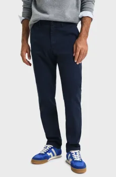 Мужские темно-синие брюки SLIM DOBBY STRUCTURE Синий 31 Gant 1505228