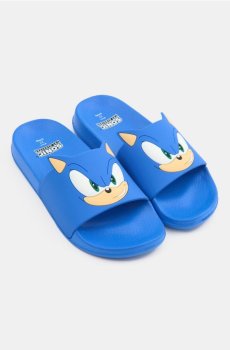 Шльопанці з принтом Sonic the Hedgehog - синій