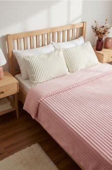 Покривало - пастельний рожевий