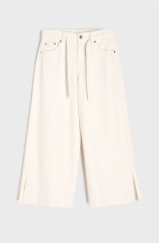 Джинси wide leg - кремовий