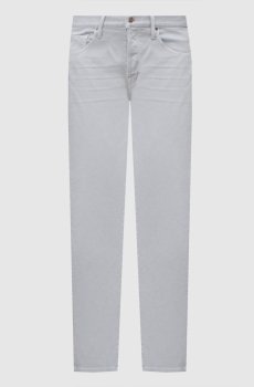 Голубые джинсы с патчем логотипа