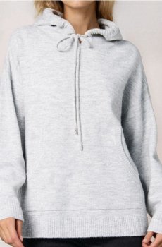Джемпер із каптуром - сірий