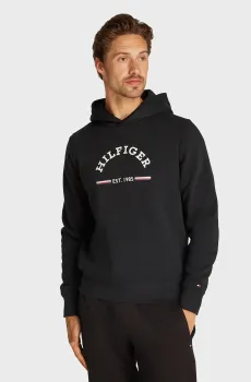 Мужское черное худи ROUNDALL Черный S Tommy Hilfiger MW0MW35568