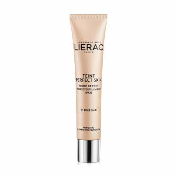 Тональный флюид для лица Lierac Teint Perfect Skin Illuminating Fluid, SPF 20, 01 Light Beige, 30 мл Тональный флюид для лица Lierac Teint Perfect Skin Illuminating Fluid, SPF 20, 01 Light Beige, 30 мл