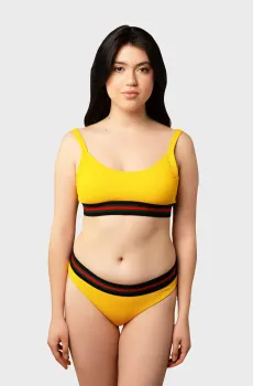 Женские желтые трусики от купальника Желтый M brabrabra SO246812
