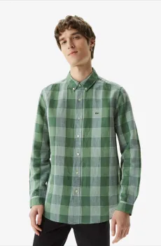 Мужская зеленая рубашка Зеленый 41 Lacoste CH031010Y