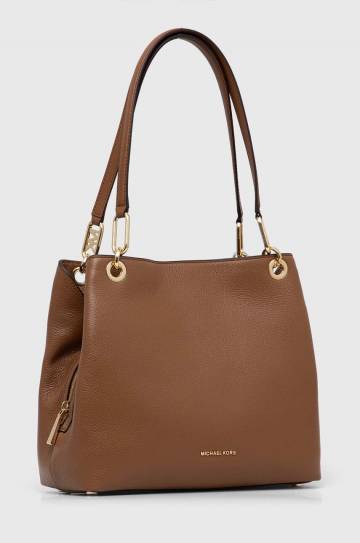 Кожаная сумочка MICHAEL Michael Kors цвет коричневый