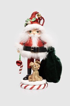 Красная статуэтка Hollywood Santa-Nutcrackers and Pup