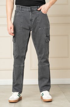 The Pant Project Men Classic Mid-Rise Stretchable Relaxed Fit Denim Jeans