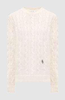 Белый свитер из кашемира и шерсти