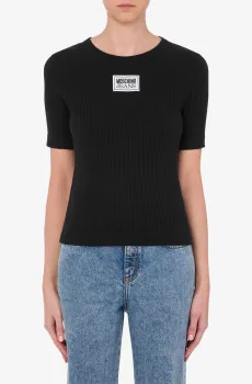 Женский черный топ Черный M Moschino A1211.8766;0555