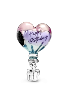 Намистина "Повітряна куля та привітання з днем народження"