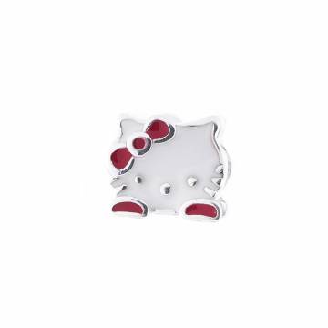 Серебряный шарм "Hello Kitty" (эмаль) 132543 Серебряный шарм "Hello Kitty" (эмаль) 132543