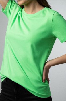 Бавовняна футболка basic - зелений