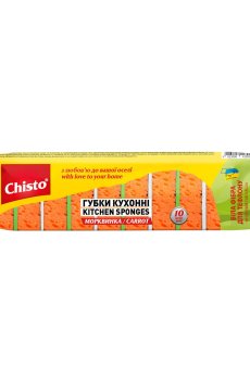 Губка кухонная Chisto Carrot, 10 шт