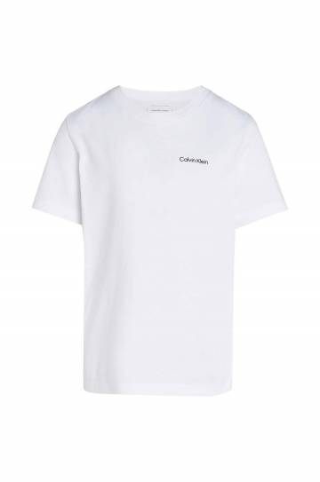 Детская хлопковая футболка Calvin Klein Jeans цвет белый с принтом IU0IU00683 Детская хлопковая футболка Calvin Klein Jeans цвет белый с принтом IU0IU00683
