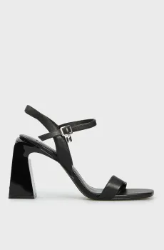 Женские черные кожаные босоножки ASTRA NOVA Черный 36 Karl Lagerfeld KL33124