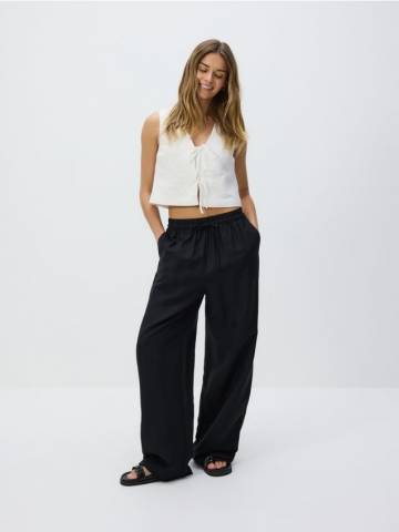Reserved - LADIES` TROUSERS - чорний - 1023P-99X Reserved - LADIES` TROUSERS - чорний - 1023P-99X