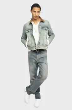 Мужская голубая джинсовая куртка Bases Голубой M ZADIG&VOLTAIRE WMOW01424_LIGHT BLUE