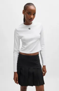 Женский белый лонгслив Белый XS HUGO 50518378;100