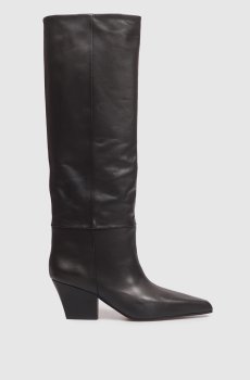 Черные кожаные сапоги JANE