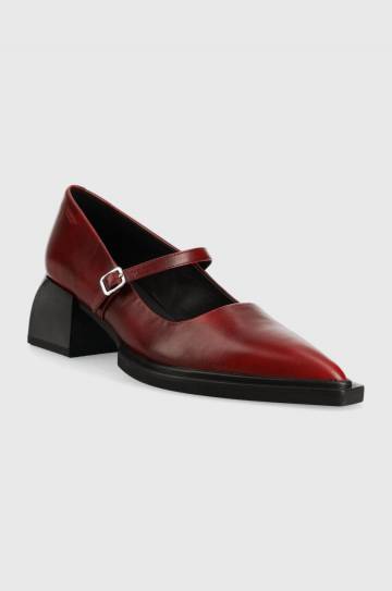 Кожаные туфли Vagabond Shoemakers Vivian цвет бордовый каблук кирпичик 5553.018.47 Кожаные туфли Vagabond Shoemakers Vivian цвет бордовый каблук кирпичик 5553.018.47