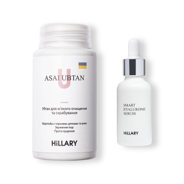 Убтан Hillary ASAI UBTAN, 100 мл + Гіалуронова сироватка Hillary Smart Hyaluronic, 30 мл Убтан Hillary ASAI UBTAN, 100 мл + Гіалуронова сироватка Hillary Smart Hyaluronic, 30 мл
